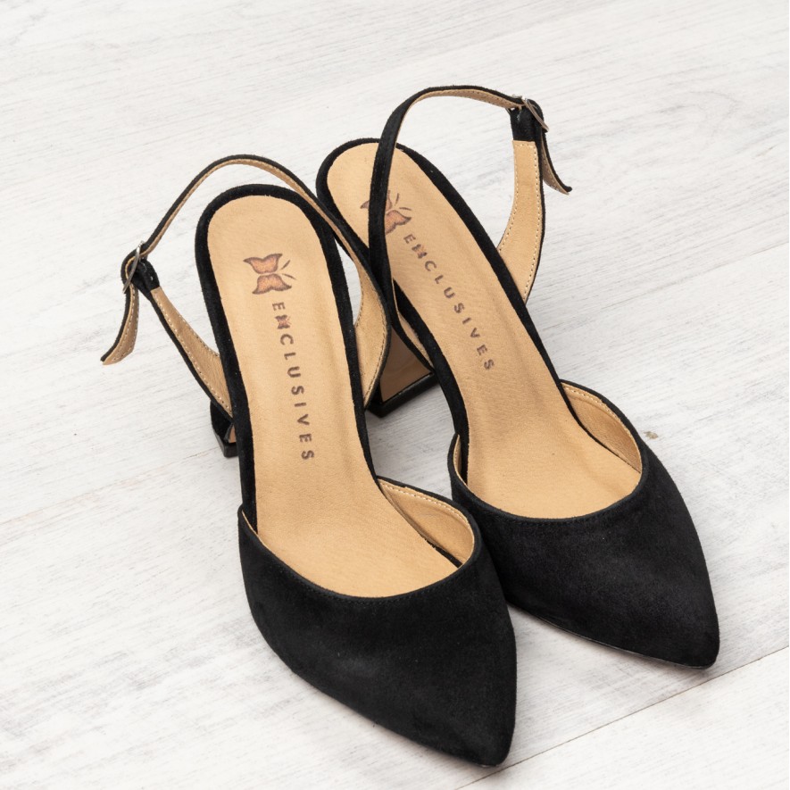   Sandale - Evi - Velur black - 8cm